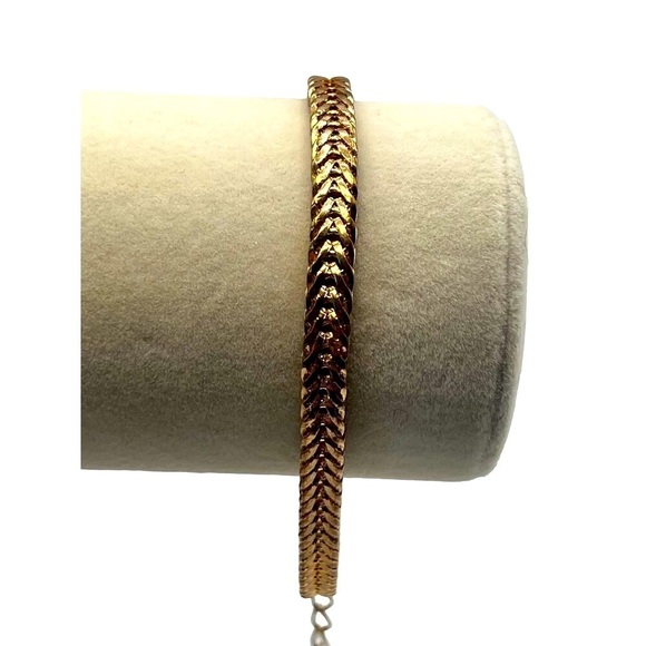 Vintage Gold Chain Necklace & Bracelet Set With Dangling Beads.  A6 - Picture 9 of 12